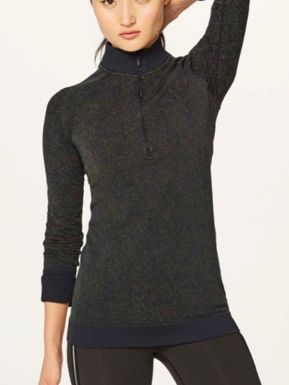 lululemon athletica Dark Charcoal Quarter-Zip Turtleneck Sweater